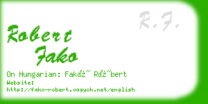 robert fako business card